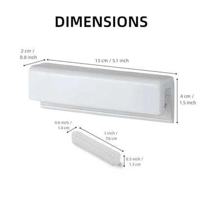 Adhesive Toothpaste Holder Wall Mounted for Bathroom c/w 1 Tube Squeezer | JM.JEEMI Cosmetics & Creams & Lotions in Tubes Clip Gripper, Tooth Paste Organizers for Bathroom - White, Large - size: Large_RT