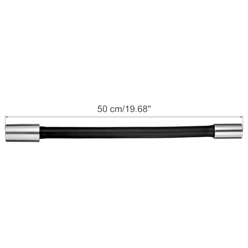 uxcell 2pcs Foaming Extension Tube, Faucet Lengthen Extender, Sink Drain Extension Tube, Bathroom Faucet Extender, Extension Flexible Water Hose Adapter Black (50cm) - color: Black, size: 50cm