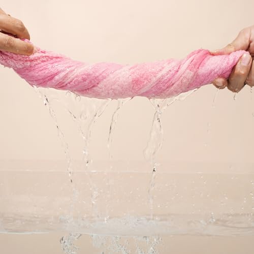Vie Triomphe Zero Twist Towel Set 2 Pack - Pink Checkered Face Towel 14x15 & Hand Towel 14x31 - Non Twist Cotton Ultra Soft Fluffy Absorbent Bathroom Gym Travel Spa Hotel Grid Pattern 2 Piece Gift - style: 2 Pack of Zero-Twist Towels Sets: Hand Towel +Was