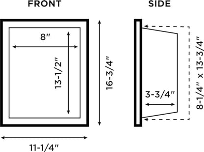New Ready for Tile Recessed Bathroom Shower Shampoo Shelf Niche (8" X 14" Small Rectangular) - size: 8" x 14" Small Rectangular