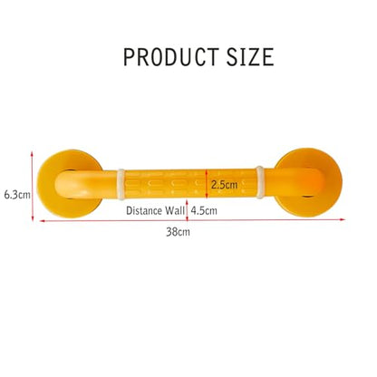 Shower Grab Bar, Children's Grab Bar, Non-Slip Texture, Suitable for Shower and Bathtub(Yellow) - color: Yellow