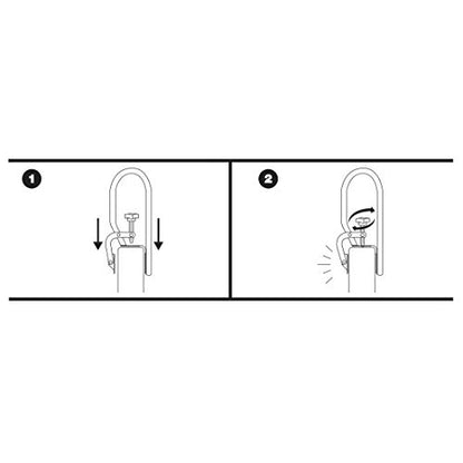Carex White Bathtub Rail - Grab Bars for Bathroom, Bathtubs & Showers - Side Hand Grip Railing & Support - Shower Handle & Bath Tub Bar Clamps for Seniors & Elderly - style: Modern or Classic