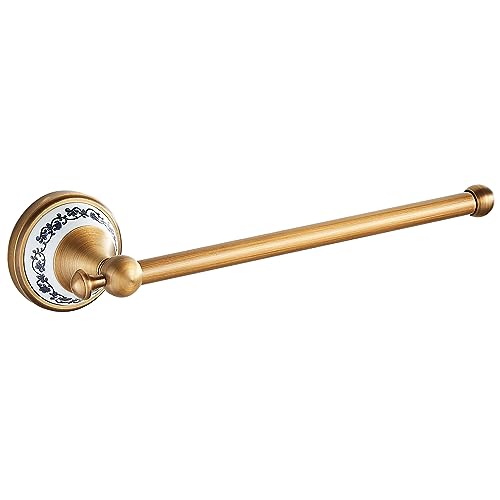 Hand Towel Bar for Bathroom Antique Bronze Brass, Rustproof Wall Mounted Towel Rack Hanger Bathroom Hardware Accessories Towel Holder,Porcelain Design - color: Towel Holder