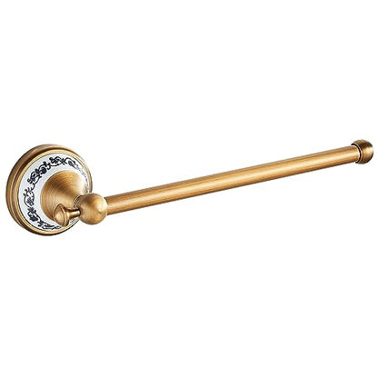 Hand Towel Bar for Bathroom Antique Bronze Brass, Rustproof Wall Mounted Towel Rack Hanger Bathroom Hardware Accessories Towel Holder,Porcelain Design - color: Towel Holder