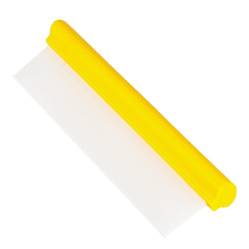 12" Silicone Car Squeegee, T-Bar Water Blade for Drying (Yellow) | Silicone Water Blade, Safe On Auto Paint & Glass. T-Shape, Non-Slip Handle For Fast Work. - color: Yellow