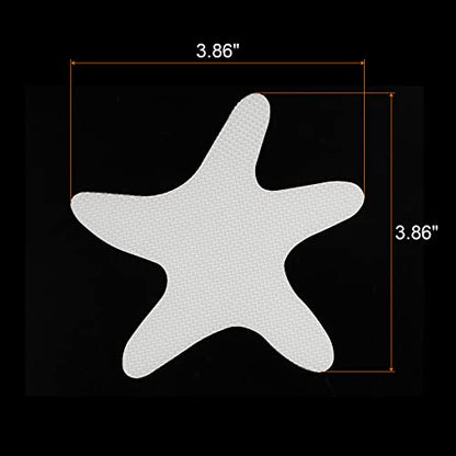 HARFINGTON 24pcs Non Slip Bathtub Stickers Bath Shower Floor 3.86" Anti-Slip Sticker Tape Starfish Style Decals for Bathroom Kitchen Bathtub Treads Stairs, Transparent - color: Transparent