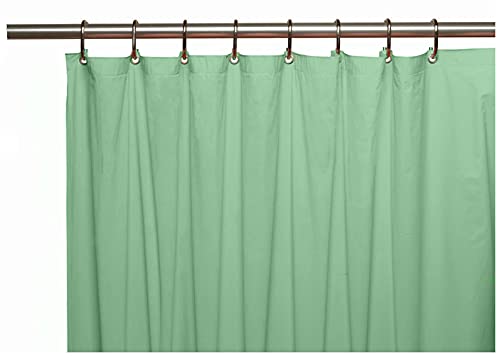 Elegant Heavy Duty Vinyl Shower Curtain Liner with 12 Metal Grommets Jade - color: Jade