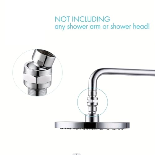 1 Set Shower Connector, Ball Joint Shower Head, Swivel Ball Adapter, Brass Adjustable Shower Arm Extension, Universal Component