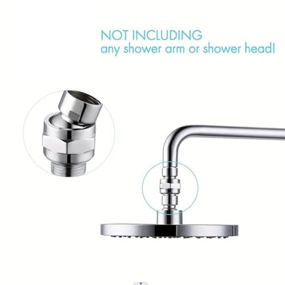 1 Set Shower Connector, Ball Joint Shower Head, Swivel Ball Adapter, Brass Adjustable Shower Arm Extension, Universal Component