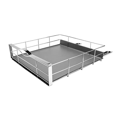 simplehuman 20 inch Pull-Out Cabinet Organizer, Heavy-Gauge Steel Frame,Silver - size: 20-Inch