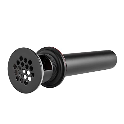 Grid Drain Strainer Assembly With Overflow for Bathroom Sink, P.O. Plug Grid Lavatory Drain, Bathroom Sink Grid Strainer by Artiwell, Matte Black - color: Matte Black, style: With Overflow