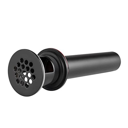 Grid Drain Strainer Assembly With Overflow for Bathroom Sink, P.O. Plug Grid Lavatory Drain, Bathroom Sink Grid Strainer by Artiwell, Matte Black - color: Matte Black, style: With Overflow