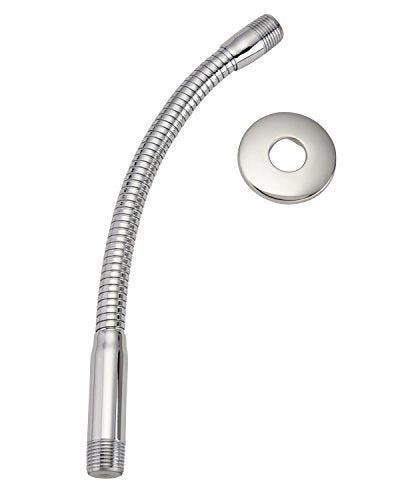 Plumb Pak Keeney K780CP Stylewise 11.5" Flexible Memory Flange Finish Shower Arm, Polished Chrome