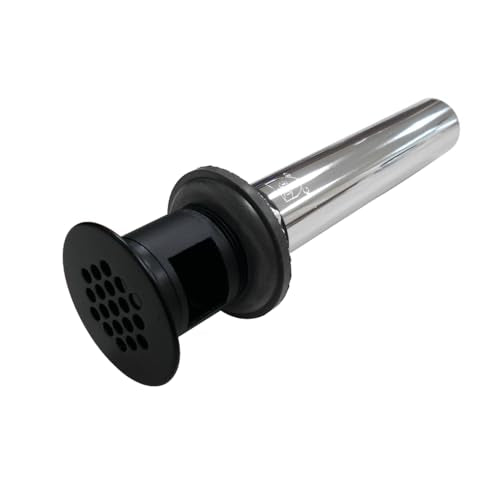 Kingston Brass KB5000MB Trims Cape Grid Drain for Vessel Sink with Overflow, 7-13/16" Length, Matte Black - color: Matte Black