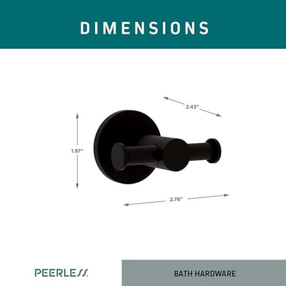 Peerless PA547-BL Precept Double Towel Hook, Matte Black