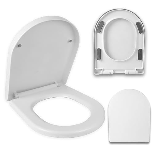 Elongated Soft Close U-Shaped Toilet SeatQuick Release Easy Clean | The quick-release hinge allows you to remove the seat easily for deep cleaning. Keep your bathroom more hygienic - size: 16.8*13.4in