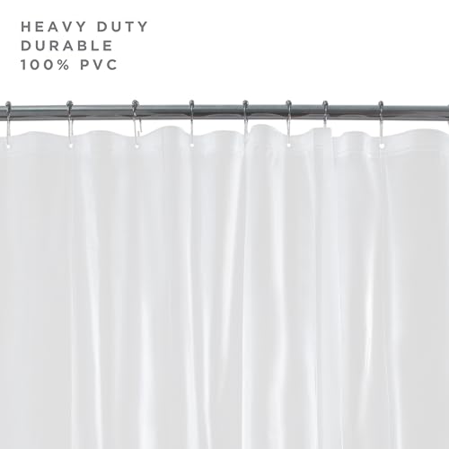 Bath Bliss Heavy Duty Shower Curtain Liner, 3 Magnet Hem, White - color: White