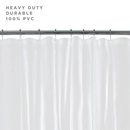 Bath Bliss Heavy Duty Shower Curtain Liner, 3 Magnet Hem, White - color: White