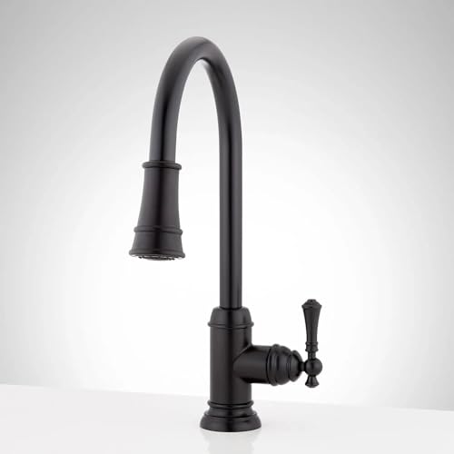 Signature Hardware 448171 Amberley 1.8 GPM Single Hole Pull Down Kitchen Faucet - color: Chrome