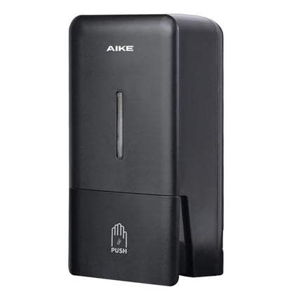 AIKE Liquid Commercial Soap Dispenser,27oz for Bathroom Modern Black,AK1006 | No-Drill and Screw Dual Wall Mount Install Design for Space-Saving,Easy Push Easy Refill and Large Capacity for Commercial - color: Black