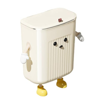 Wall Mounted Trash Can Bin with Lid Waste Cartoon Kitchen Hangings Garbage Dustbin Rubbish Decorations Office Can
