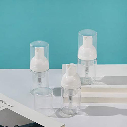 LONGWAY 3PCS Travel Size Foam Pump Bottle,Mini Empty Pump Bottle Dispenser(30ml,1 fl oz) (Clear) - color: Clear