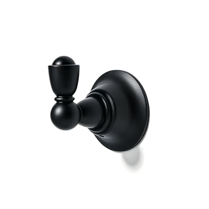 4 Pack 2-3/4inch Black Robe Hooks | Solid Zinc Alloy | Wall Mounted | Coat Hooks | Hooks Wall Mounted Robe Hooks | For organization in bathrooms entrances. - color: Black