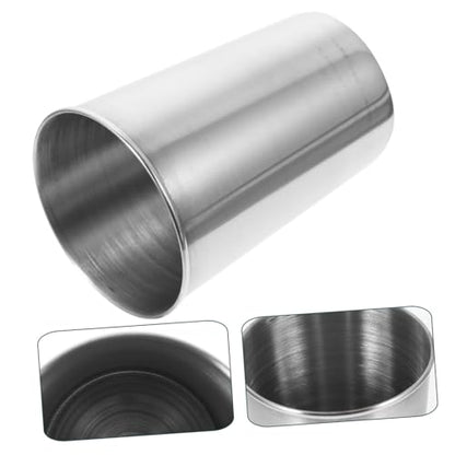 ULTECHNOVO Stainless Steel Water Tumbler Cup Multi Use Beverage Toothbrush Holder Silver Bathroom Cup for Juice Soda Washroom Easy to Clean - size: 8.50X6.00X6.00CM