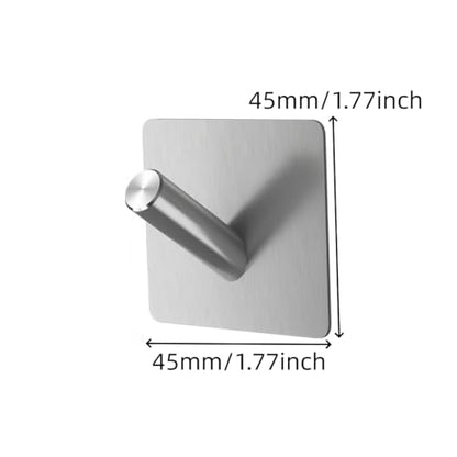 4 Pack Adhesive Towel Hooks Anti-Skid Heavy Duty Towel Hanger Waterproof Stainless Steel Stick on Shower No Drill Hooks for Hanging-Bathroom and Kitchen