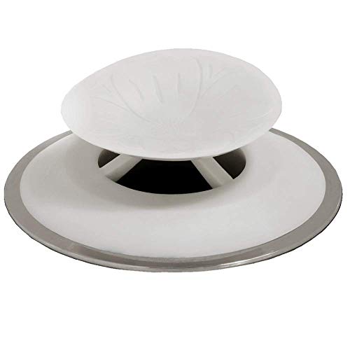 SlipX Solutions Snug Plug Bath Tub Drain Stopper Fits 1.5" Open Drains | Seals Tightly Around Drain, Great For Bathtubs, Easy Push Open/Close Design