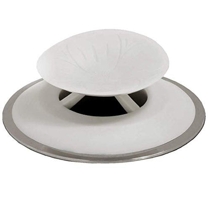 SlipX Solutions Snug Plug Bath Tub Drain Stopper Fits 1.5" Open Drains | Seals Tightly Around Drain, Great For Bathtubs, Easy Push Open/Close Design