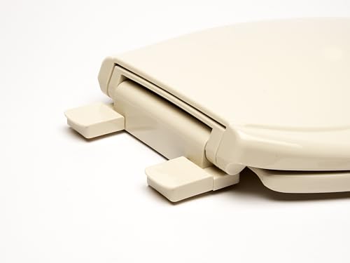 2Q1R6-01 Builder Grade Slow Close Plastic Toilet Seat with Vari-Adjust Lok-Down R'N'C Hinge and Quik-Lok Mounting Hardware, Round, Bone - color: Bone, style: Round
