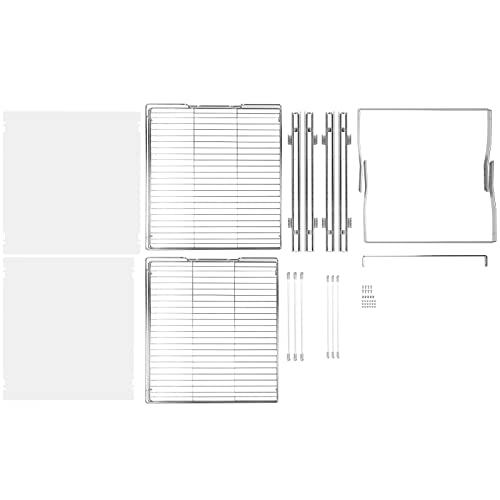 VEVOR 2 Tier 20"Wx21.2"Dx15.2"HPull Out Cabinet Organizer, Heavy Duty Slide Out Pantry Shelves, Steel Roll Out Drawers, Sliding Drawer Storage for Home, 21.5"Wx22.5"Dx19"H Install Size for Cabinet - size: 20"Wx21.2"Dx15.2"H