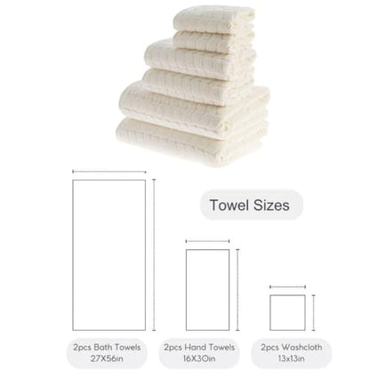 BAGNO MILANO Turkish Cotton Bath Towels, Hand Towels - Soft Plush Jacquard Collection - Highly Absorbent Towel Set (Petrol Blue, 6 pcs Towel Set) - color: Petrol Blue, size: 6 pcs Towel Set