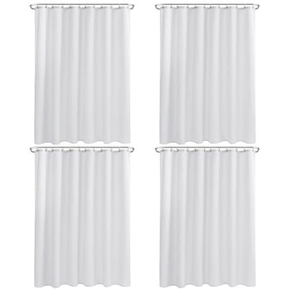 Nasitos Fabric Shower Curtain Liners with Magnets 2 Pack 70X72 Inch White | Washable & Water Resistant Lighweight Cloth Shower Liner for Bathroom, Soft Hotel Quality, Standard Size - color: White, size: 70"W x 72"L (Pack of 4)