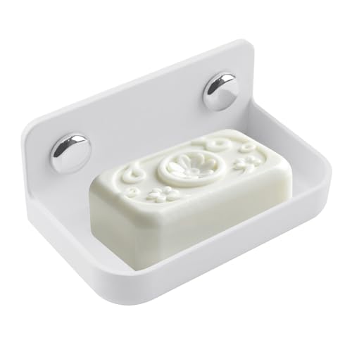 Magnetic Soap Saver Sponge Holder for Bathroom Kitchen Sink Plastic Soap Dish Magnets for Shower Self Draining Shampoo Bar Sponge Holder (White) - color: White Magnetic-1pcs, size: 1 Layer