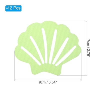 PATIKIL 12 Pcs Non Slip Bathtub Stickers, Anti Slip Shower Stickers Bathroom Shower Floor Decals Sea Shell Shape Cute Treads Tubs, Green - color: Green