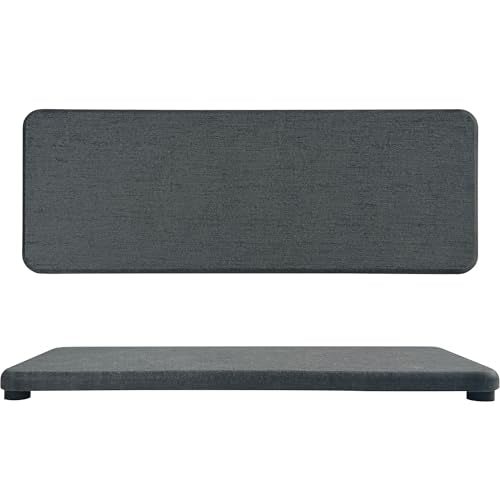 NiuYichee 2 Pcs Water Absorbing Stone Trays, Kitchen/Bathroom Sink Soap Dish, Diatomite Tray Used for Hand Soap & Cosmetic Bottles in The Modern Home, 3.15" W x 8.7" L, Dark Gray - color: Dark Gray, size: 8.7" x 3.15"
