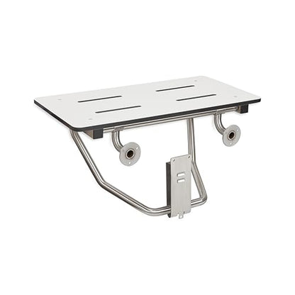 Seachrome 28 x 15 White Folding Shower Bench Seat, ADA Bathroom Safety, Wall-Mount, Transfer Bench - color: White, size: 28 inch