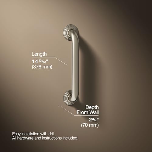 12 in. ADA Compliant Grab Bar - color: Vibrant Brushed Nickel