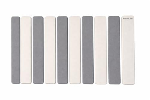 MIRACLE Foldable Stone Bath Mat 23.6 x 15.4 Inch Diatomaceous Earth Shower Mat for Wet Feet Quick Dry Water Absorbing Non-Slip Compact Easy Clean Gray and White