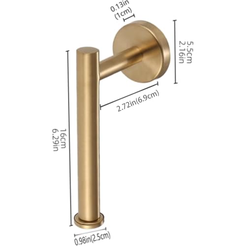 2 Piece Brushed Gold Bathroom Set, Wall Mount Toilet Paper Holder | Towel Ring, Durable Stainless Steel with Brass Finish, Rustproof Bathroom Hardware for Modern Bathrooms