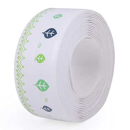 Waterproof Caulk Tape, 1.5in x 10.5ft, Self-Adhesive Sealing Strip for Kitchen, Bathroom, Sink, and Toilet (Leaf) - color: Leaf
