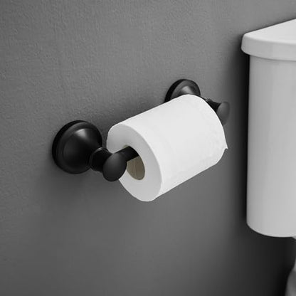 Bathroom Toilet Paper Holder Wall Mount Tissue Holder Matte Black | Rustproof Toilet Tissue Roll Holder, Flexible Double Post Pivoting Handle, Bathroom Accessories SUS304 Stainless Steel - color: Matte Black