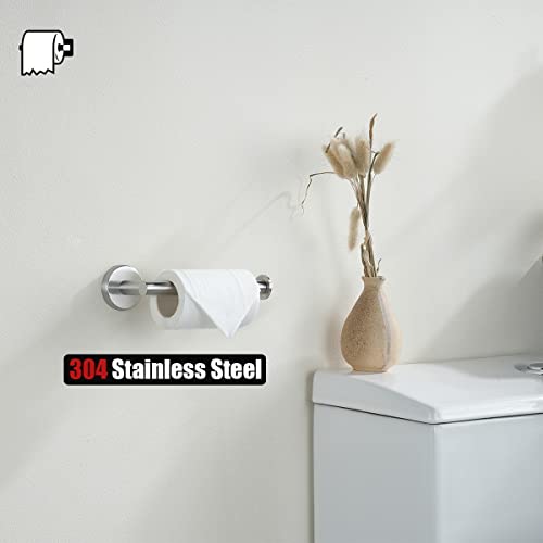 JQK Toilet Paper Holder, 5 Inch 304 Stainless Steel Thick 0.8mm Tissue Paper Dispenser for Bathroom, Hold Mega Rolls, Brushed Nickel Wall Mount, TPH120-BN - color: Brushed, size: Knob