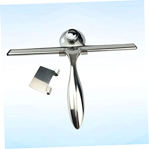3pcs Stainless Steel Shower Squeegee for Glass Door Suction Cup and Hooks Holder