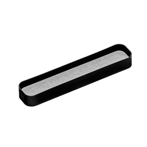 madesmart Drying Stone Toothbrush Tray, Carbon | diatomite, fast drying surface, non slip feet, toothpaste floss, dental items, bathroom counter, woman owned - color: Carbon