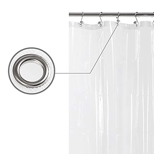 Barossa Design Narrow Shower Curtain Liner Waterproof PEVA, Clear, 36x84 | 3 Magnets, 8G Thick PEVA, Waterproof, PVC Free, 7 Metal Grommets, 36 x 84 Inch for Small Extra Long Bathroom Stall - color: 1a. Clear, size: 36"W x 84"L (Pack of 1)