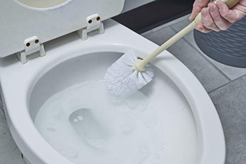 Superio Beige Toilet Brush Heavy Duty Durable Bristles with Long Handel Comfort Grip - size: Toilet Brush - 3 Pack
