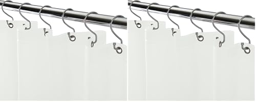 Bath Bliss PVC Deluxe Hotel Weight Shower Curtain Liner | 8G | 70"x72" | Rust Resistant Copper Grommets | Magnetic Hem | White (Pack of 2) - color: White, size: 70"W x 72"L (Pack of 2)